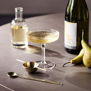ferm LIVING Skleničky na šampaňské Ripple, Clear, sada 2 kusů - DESIGNSPOT