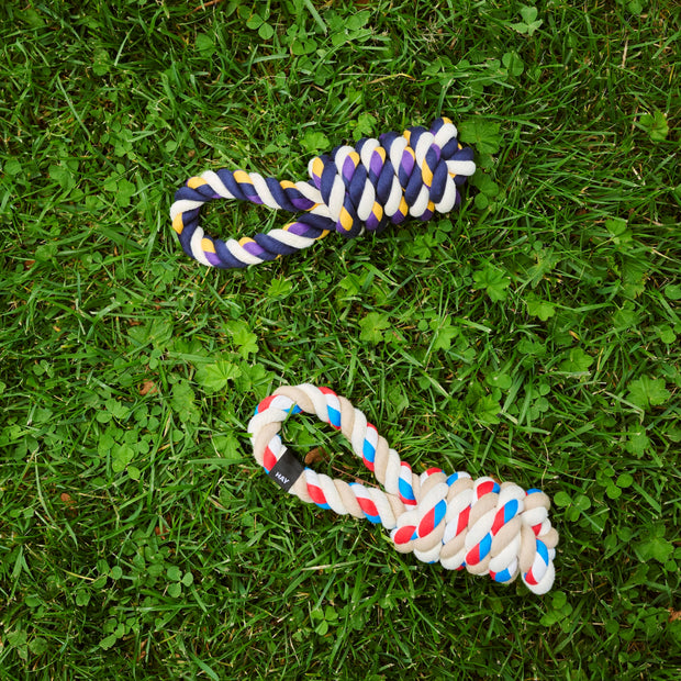 Hay Provazová psí hračka Rope Toy, Blue / Purple / Ochre - DESIGNSPOT