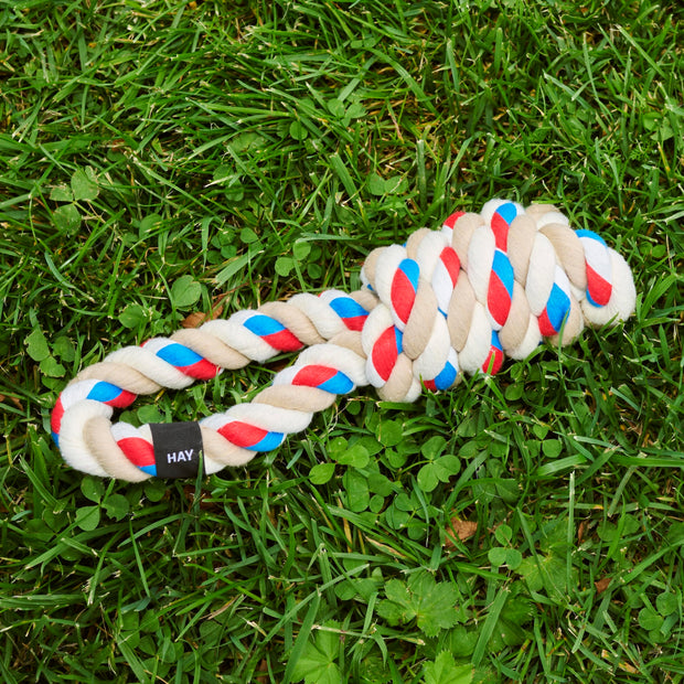 Hay Provazová psí hračka Rope Toy, Blue / Purple / Ochre - DESIGNSPOT