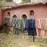 ferm LIVING Župan Field Robe, Olive / Bright Blue - DESIGNSPOT