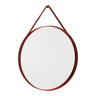 Hay Nástěnné zrcadlo Strap Mirror No 2 Ø70, Red - DESIGNSPOT