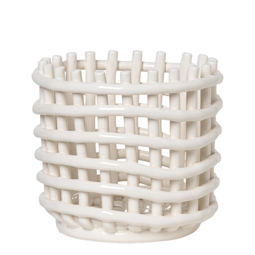 Košík Ceramic Small, Off-White
