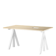 String Pracovní stůl Works, White / Ash - DESIGNSPOT