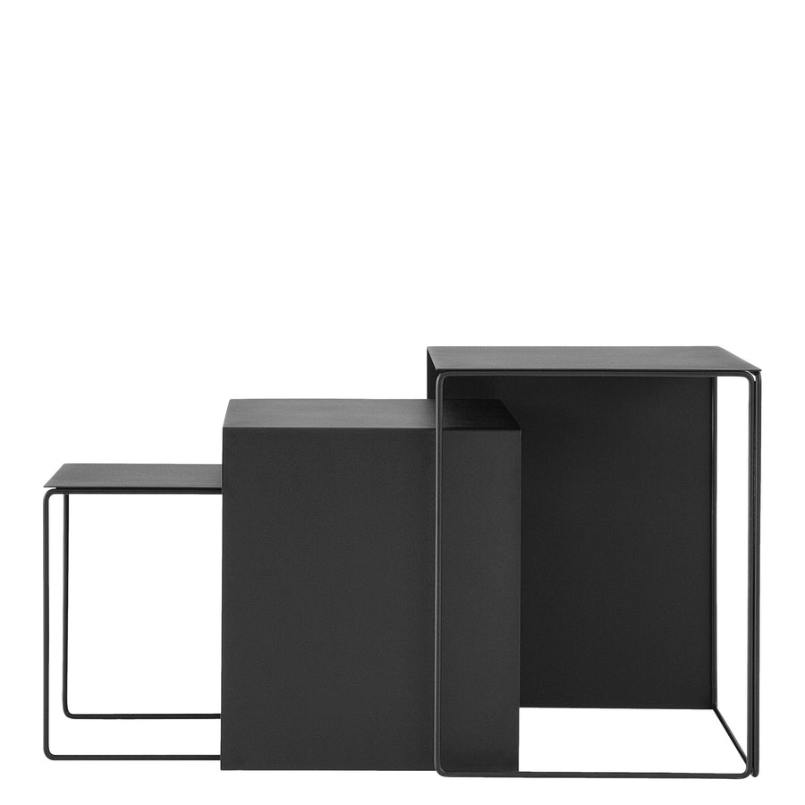 Sada odkládacích stolků Cluster, 3 kusy, Black