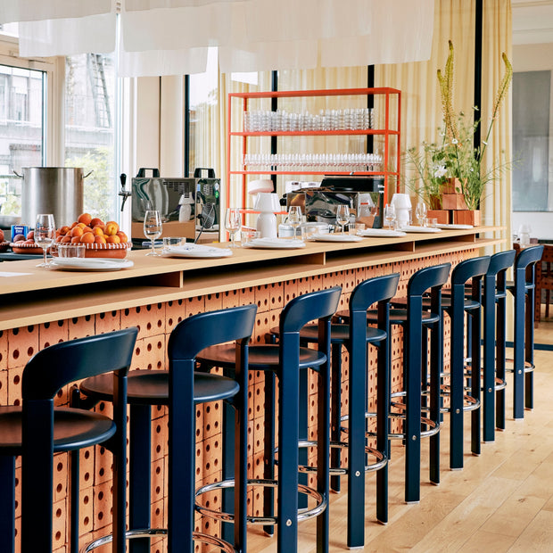 HAY Barová židle Rey Low, Slate Blue - DESIGNSPOT