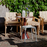 Hay Zahradní stůl Palissade Cone Ø90, Iron Red - DESIGNSPOT