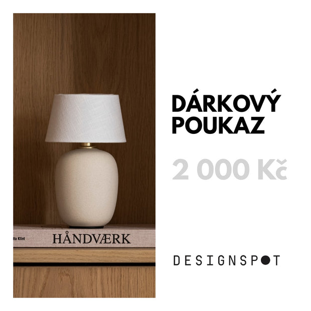 DESIGNSPOT Dárkový poukaz na 2000 Kč - DESIGNSPOT