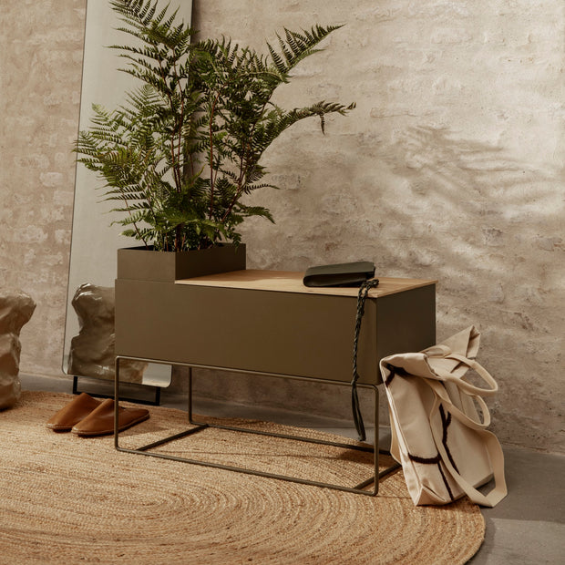 ferm LIVING Truhlík Plant Box Large, Olive - DESIGNSPOT