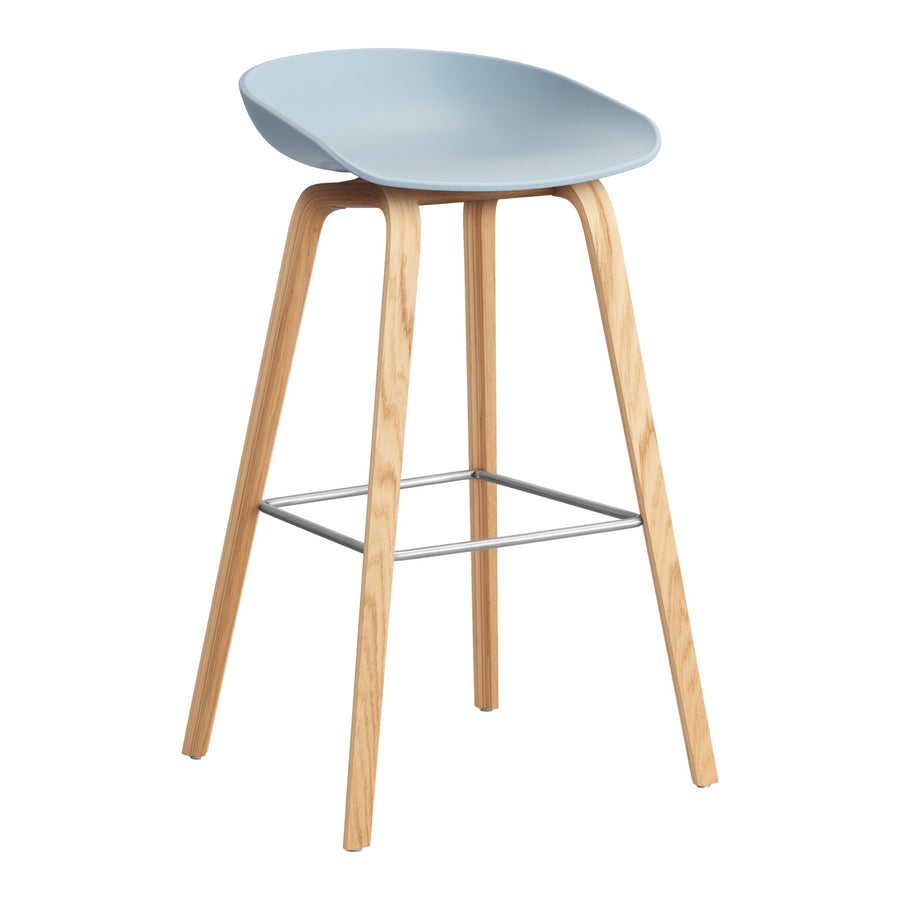 Barová židle AAS 32, Oak / Slate blue