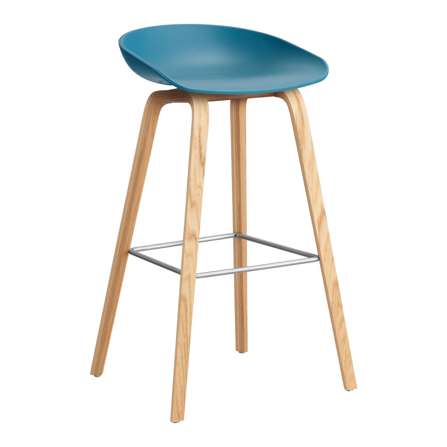 Barová židle AAS 32, Oak / Azure blue