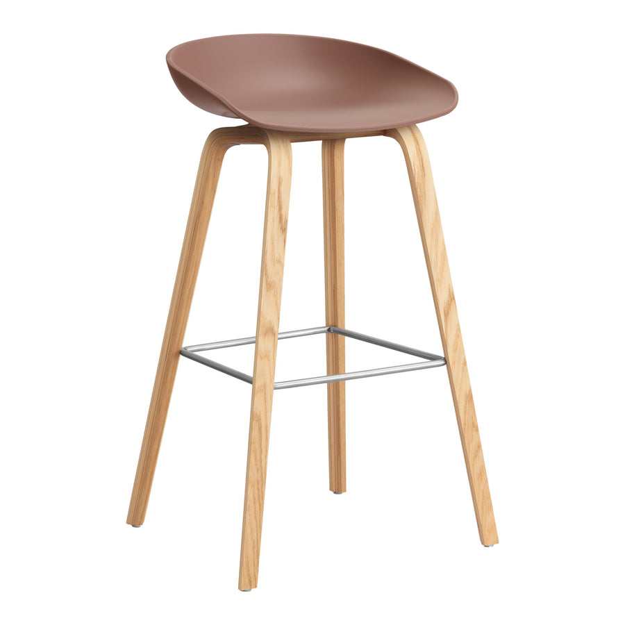 Barová židle AAS 32, Oak / Soft brick
