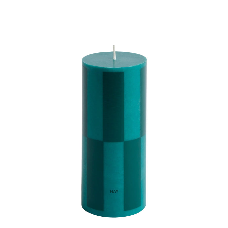 Svíčka Column, Small, Green / Dark Green