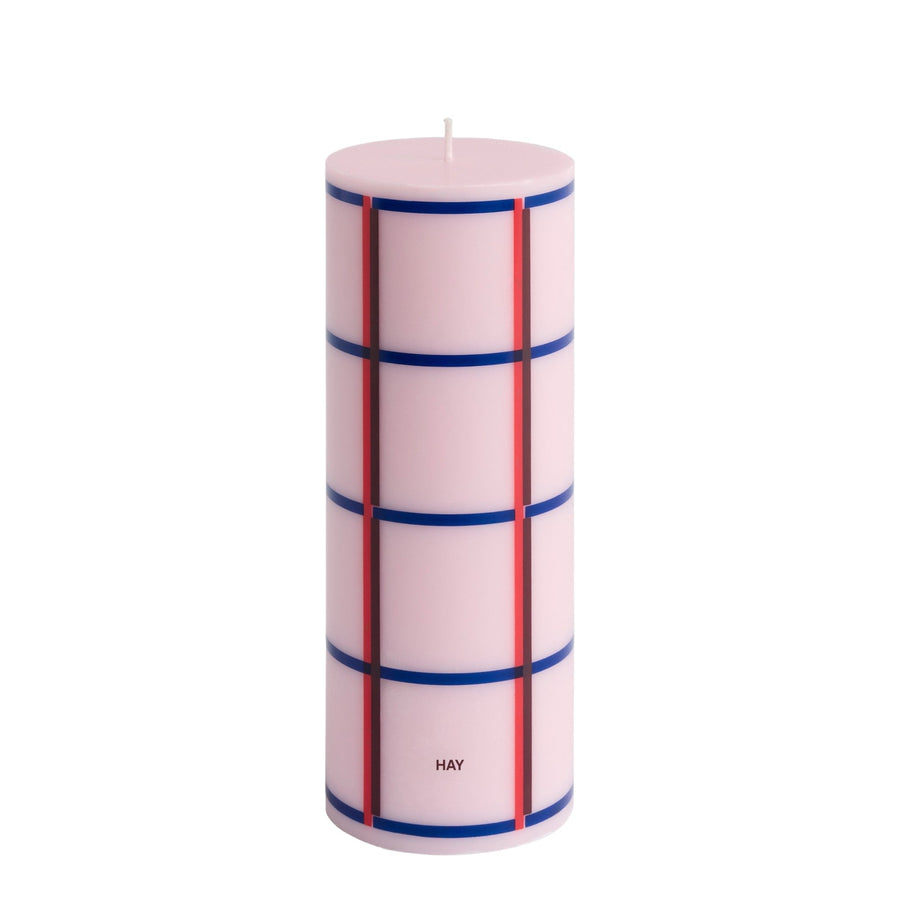 Svíčka Column, Medium, Pink, Red, Bordeaux / Dark Blue
