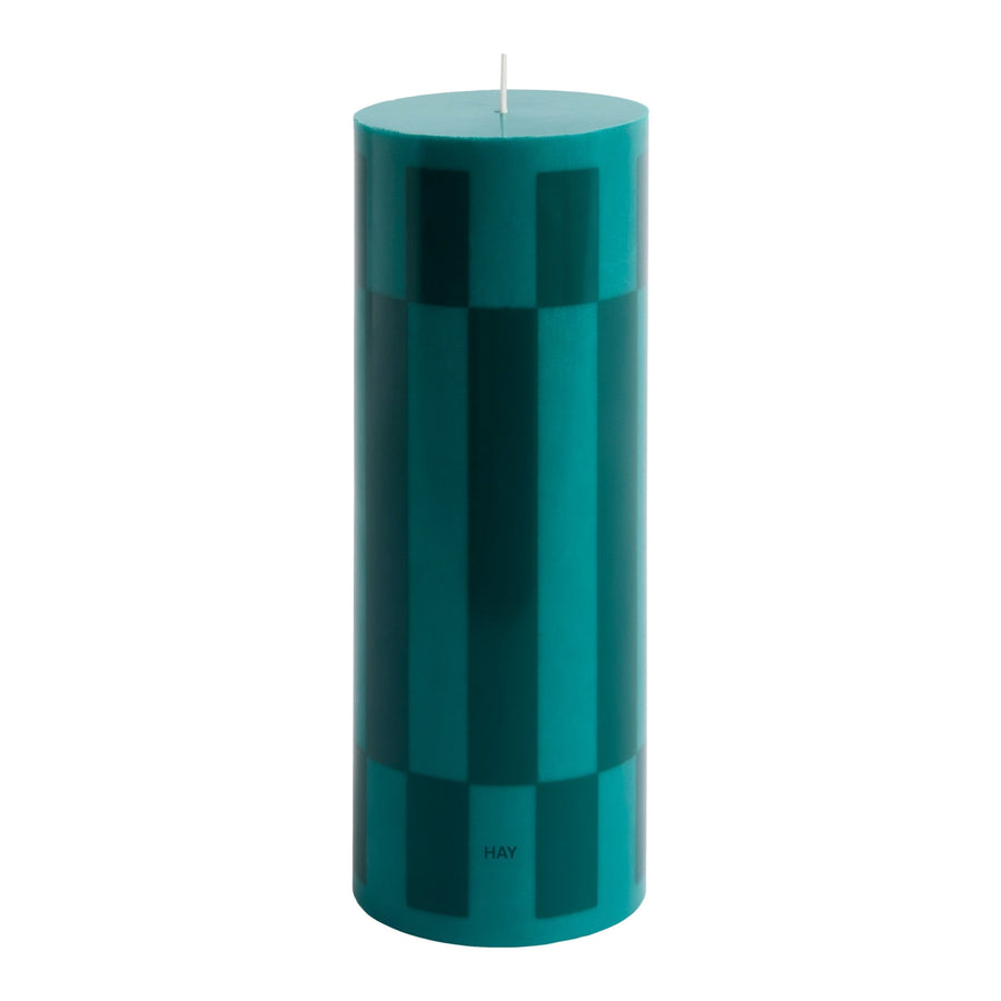 Svíčka Column, Large, Green / Dark green