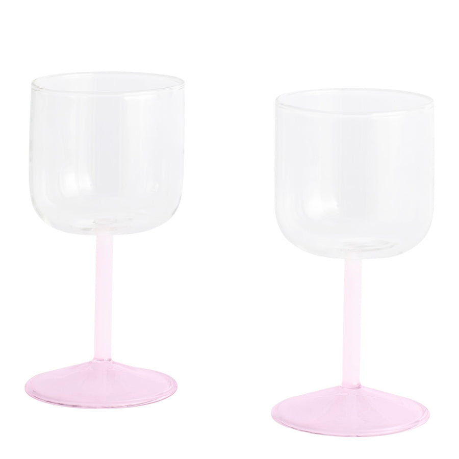 Sada skleniček na víno Tint, 2ks, Clear / Pink