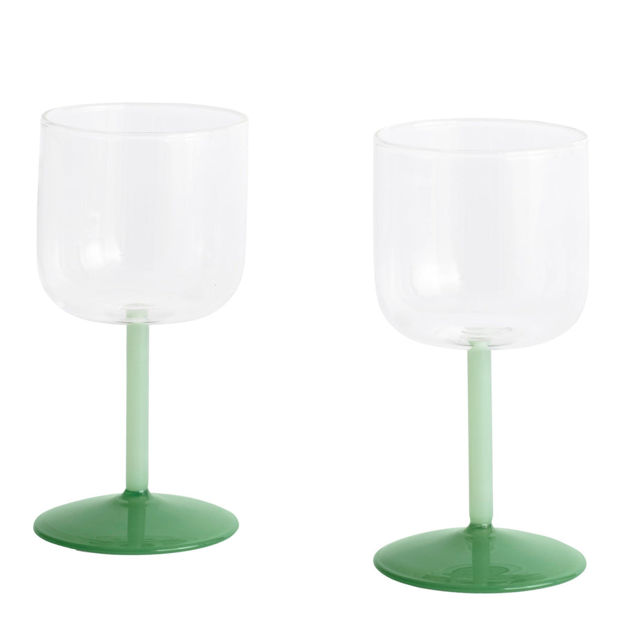 Sada skleniček na víno Tint, 2ks, Clear / Green