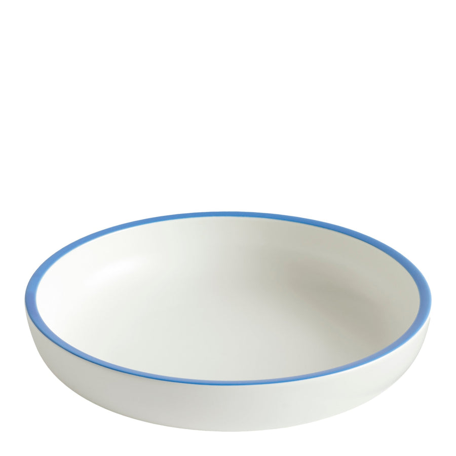 Mísa Sobremesa L, White with Blue
