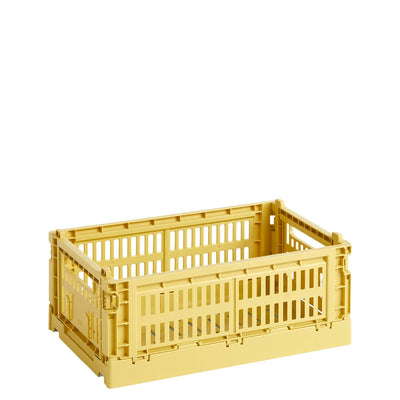 HAY Úložný box Colour Crate, Small, Dusty Yellow - DESIGNSPOT