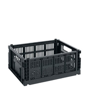 HAY Úložný box Colour Crate, Medium, Charcoal - DESIGNSPOT