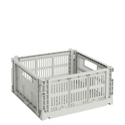 HAY Úložný box Colour Crate, Medium Square, Grey - DESIGNSPOT