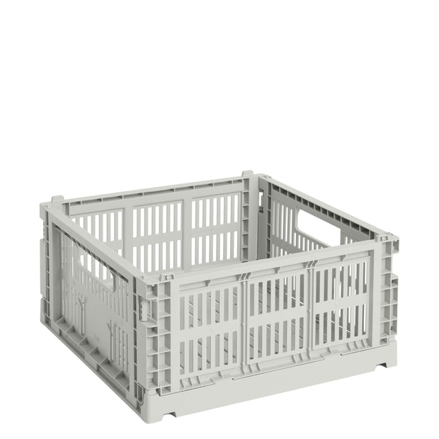 HAY Úložný box Colour Crate, Medium Square, Grey - DESIGNSPOT