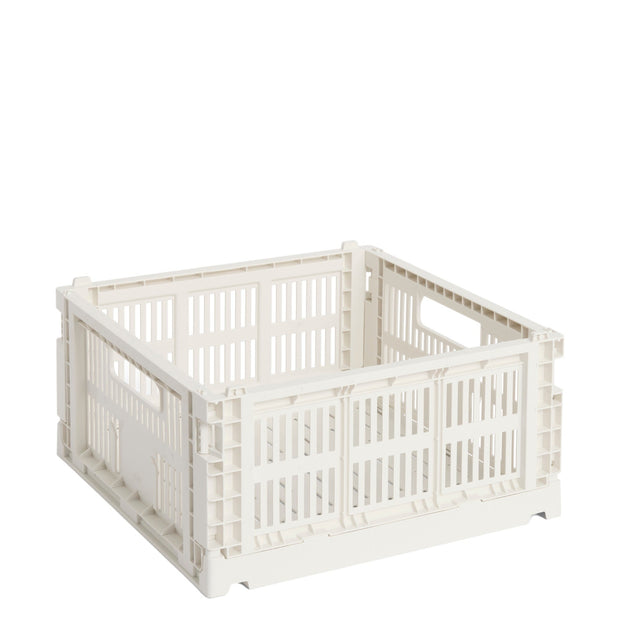 HAY Úložný box Colour Crate, Medium Square, Off-White - DESIGNSPOT