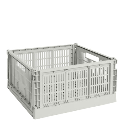 HAY Úložný box Colour Crate, Large Square, Grey - DESIGNSPOT