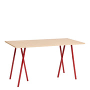 Hay Stůl Loop Stand High, Oak / Maroon Red - DESIGNSPOT