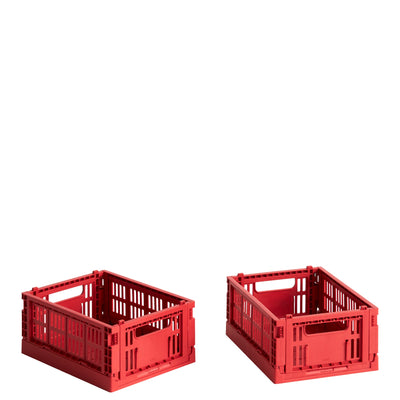 HAY Úložné boxy Colour Crate XS, 2 kusy, Red - DESIGNSPOT