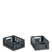 HAY Úložné boxy Colour Crate, Mini, 2 kusy, Charcoal - DESIGNSPOT