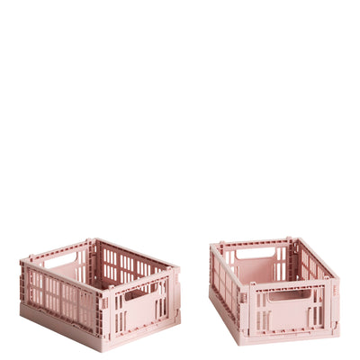 HAY Úložné boxy Colour Crate XS, 2 kusy, Blush - DESIGNSPOT