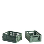 HAY Úložné boxy Colour Crate, Mini, 2 kusy, Sage Green - DESIGNSPOT