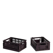 HAY Úložné boxy Colour Crate, Mini, 2 kusy, Bordeaux - DESIGNSPOT
