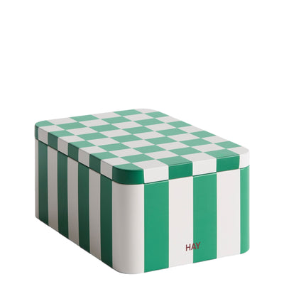 HAY Plechová dóza Tin, Small, Green / Off-White - DESIGNSPOT
