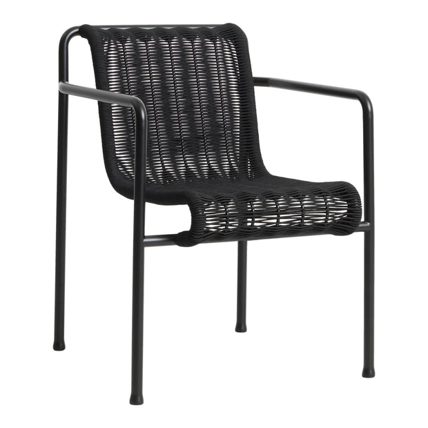 HAY Zahradní židle Palissade Cord Dining Armchair, Anthracite - DESIGNSPOT