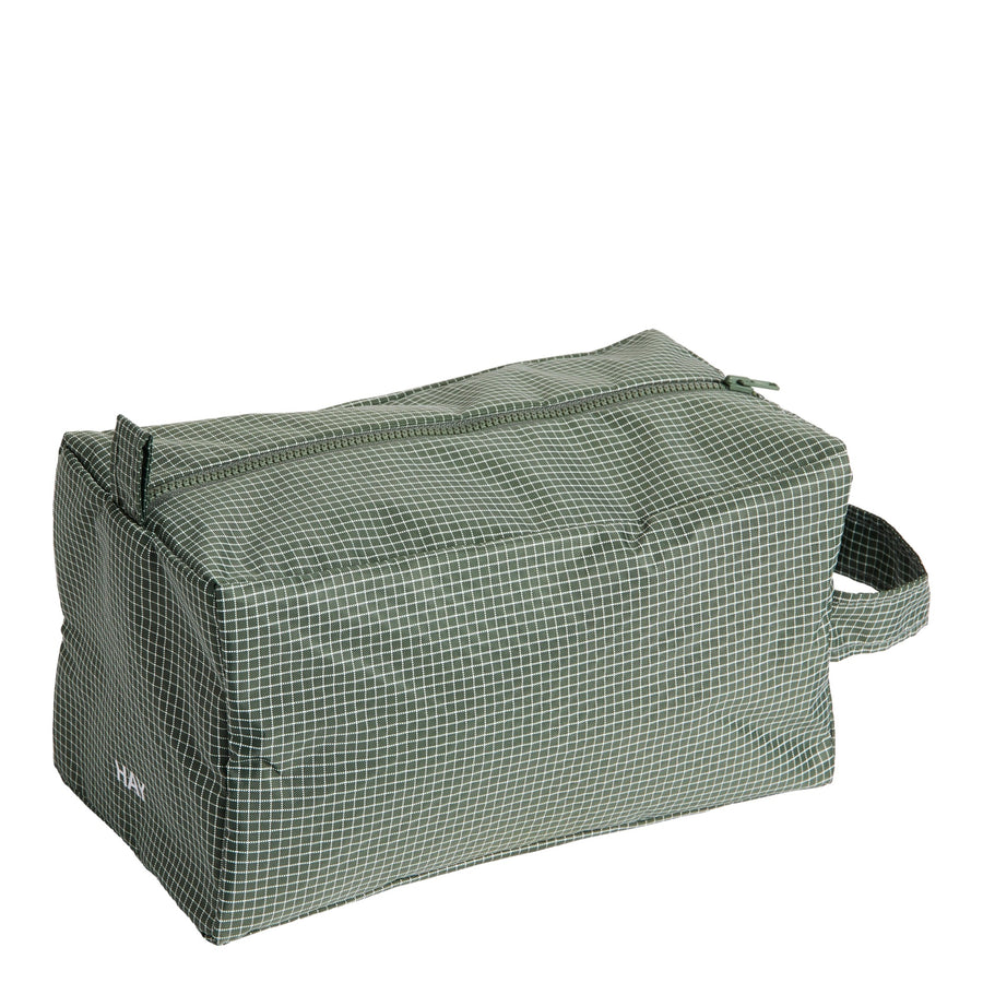 Kosmetická taška Grid Wash, Medium, Dark green