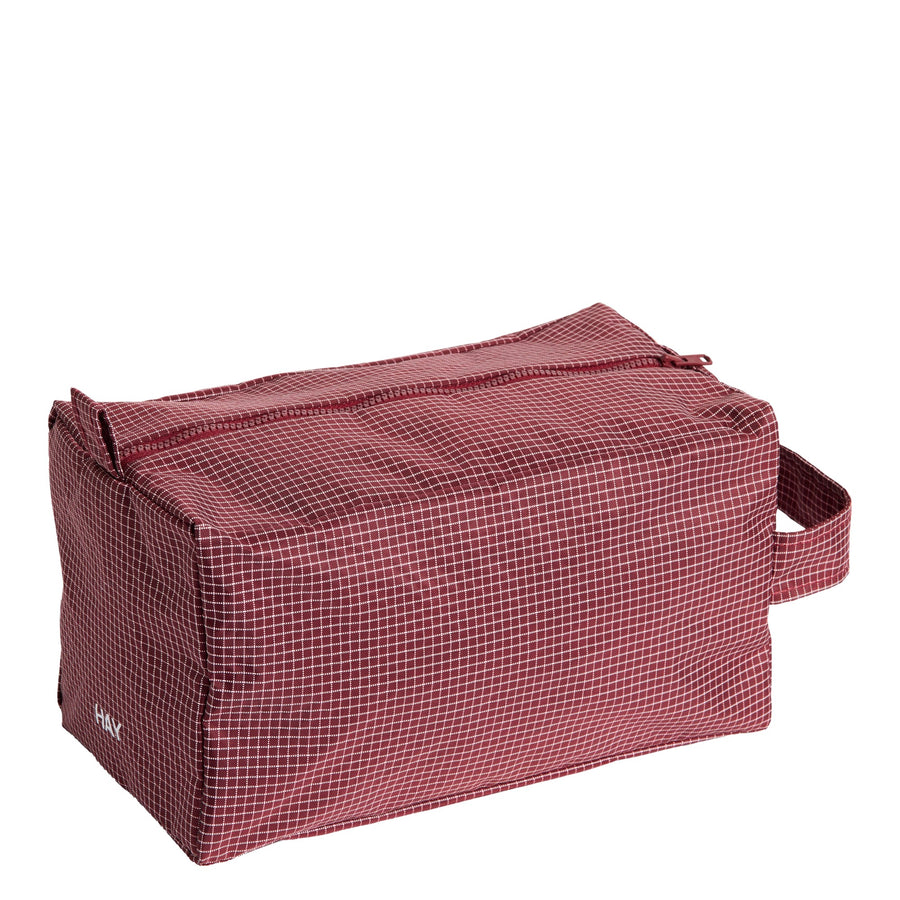 Kosmetická taška Grid Wash, Medium, Burgundy