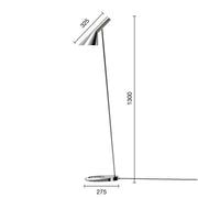 Louis Poulsen Stojací lampa AJ, Stainless steel polished - DESIGNSPOT