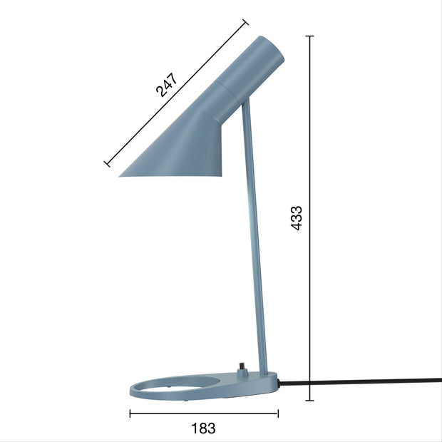 Louis Poulsen Stolní lampa AJ Mini, Dusty blue - DESIGNSPOT