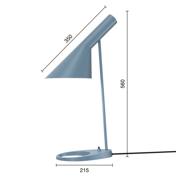 Louis Poulsen Stolní lampa AJ, Dusty blue - DESIGNSPOT