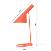 Louis Poulsen Stolní lampa AJ, Electric orange - DESIGNSPOT