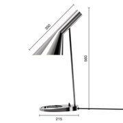 Louis Poulsen Stolní lampa AJ, Stainless steel polished - DESIGNSPOT