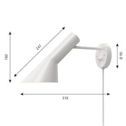 Louis Poulsen Nástěnná lampa AJ, White - DESIGNSPOT