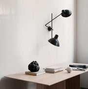 Astep Nástěnné svítidlo VV Cinquanta Twin, Brass / Black - DESIGNSPOT