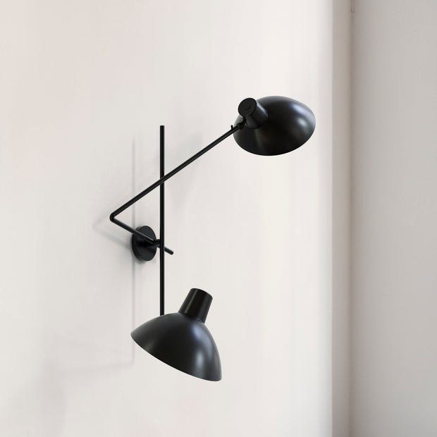 Astep Nástěnné svítidlo VV Cinquanta Twin, Brass / Black - DESIGNSPOT