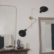 Astep Nástěnné svítidlo VV Cinquanta Twin, Brass / Black - DESIGNSPOT
