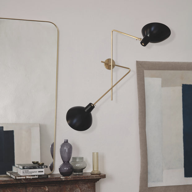 Astep Nástěnné svítidlo VV Cinquanta Twin, Brass / Black - DESIGNSPOT