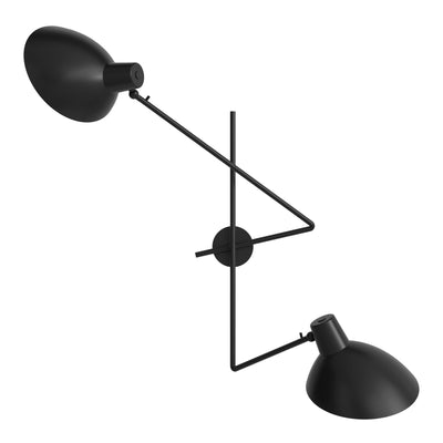 Astep Nástěnné svítidlo VV Cinquanta Twin, Black / Black - DESIGNSPOT