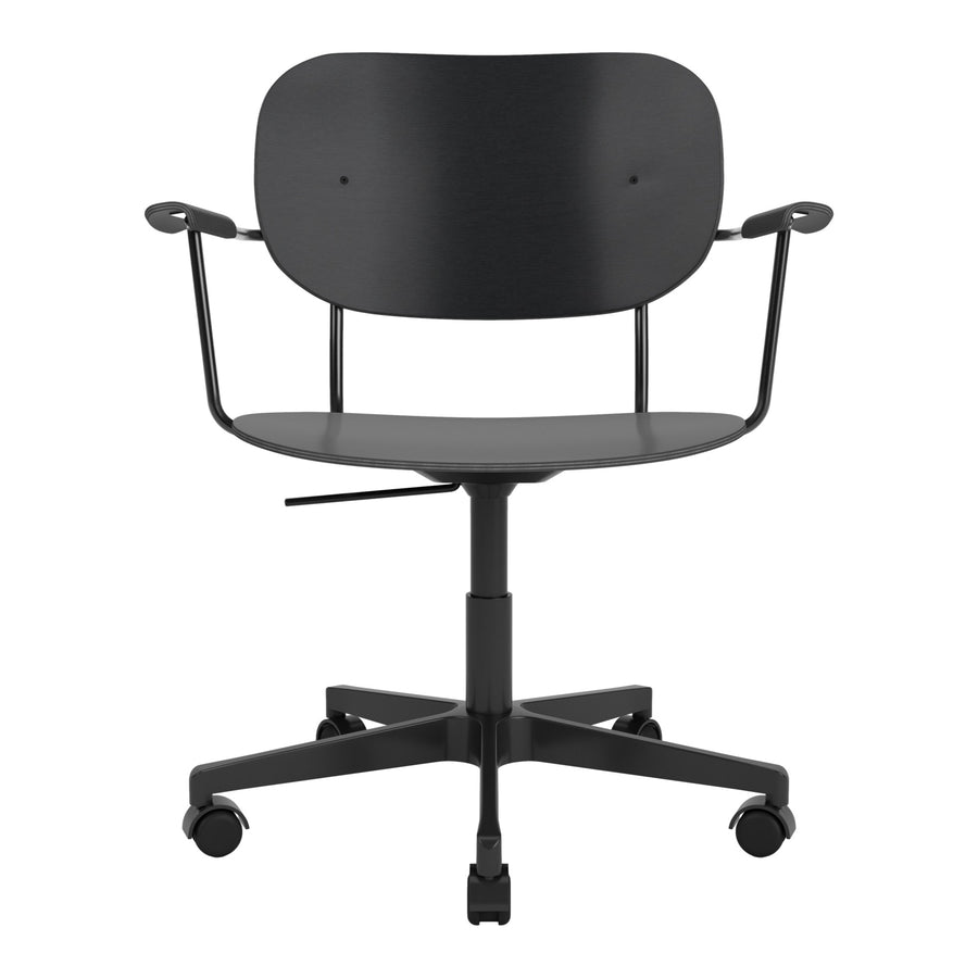 Kancelářská židle Co Task s područkami, Black / Black Oak