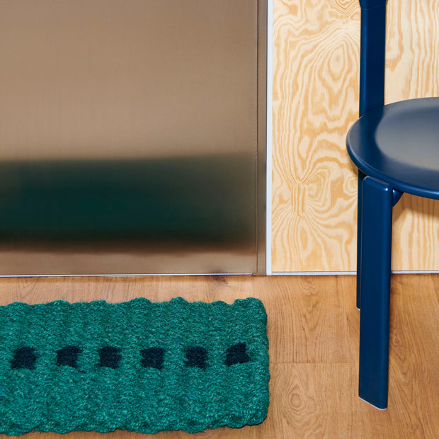 HAY Rohožka Coco, Dot, White and Blue - DESIGNSPOT